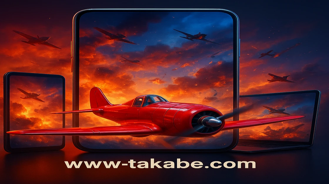 Aviator Game-এর একটি পুরোনো লাল বিমান takabe-র আলোয় ঘুরে বেড়ায়; এটি আলোকিত হাই-টেক গেমিং প্ল্যাটফর্মে উড়ে যায়, যেখানে জ্বলন্ত আর্কেড গেমগুলো ভরপুর এবং takabe-এ একটি অনন্য ও রোমাঞ্চকর প্লে-অভিজ্ঞতা প্রচারিত হচ্ছে।