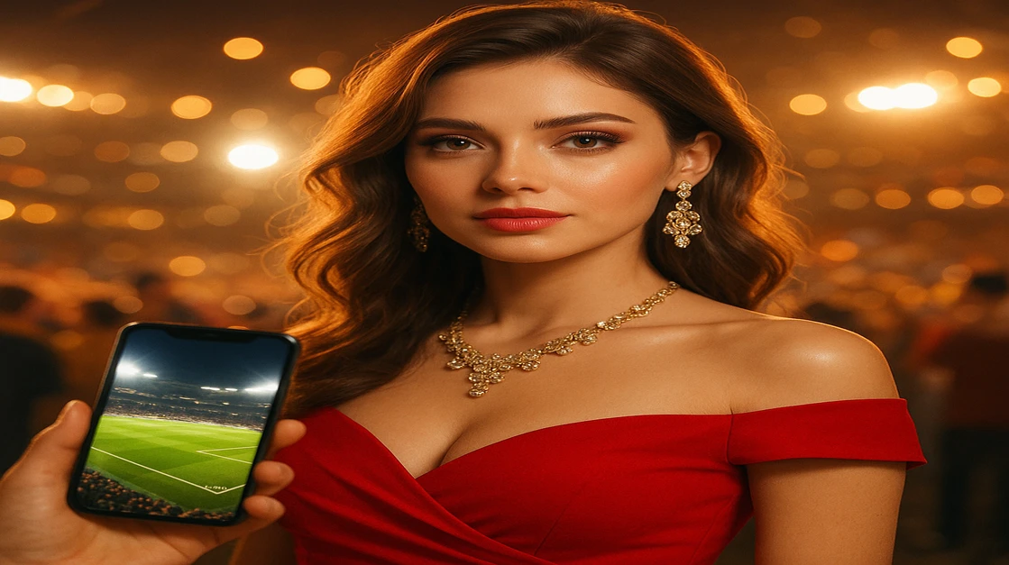 সন্ধ্যার আলোয় বাংলাদেশের একটি স্টেডিয়ামে ম্যাচের জন্য প্রস্তুত তিনজন পেশাদার ক্রিকেট খেলোয়াড়, takabe-এ উপলব্ধ ক্রিকেট-গেমিংয়ের মহাকাব্যিক দলীয় অ্যাকশন ও উচ্চ ঝুঁকি ধারণকে তুলে ধরে।